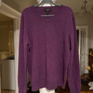 Club Room Women's/Unisex V-Neck Sweater in Rich Purple